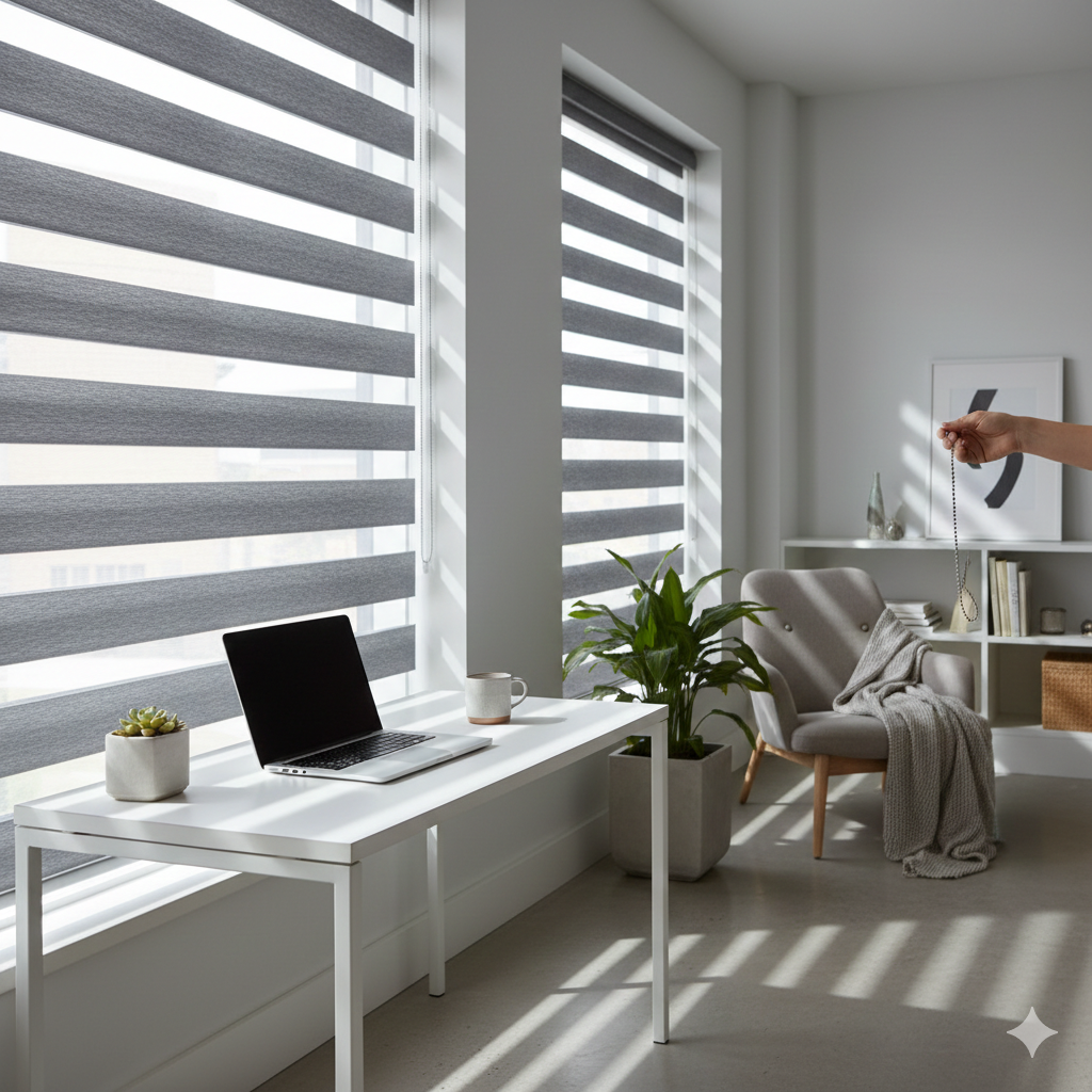 Modern Grey Zebra - Office Setting